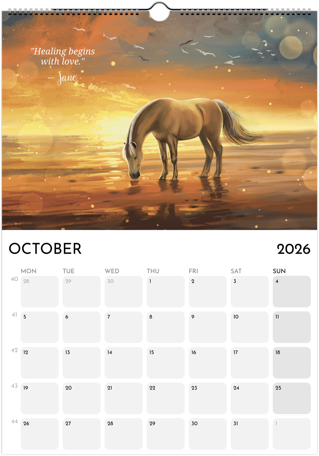 Calender A3, Messages from the horses