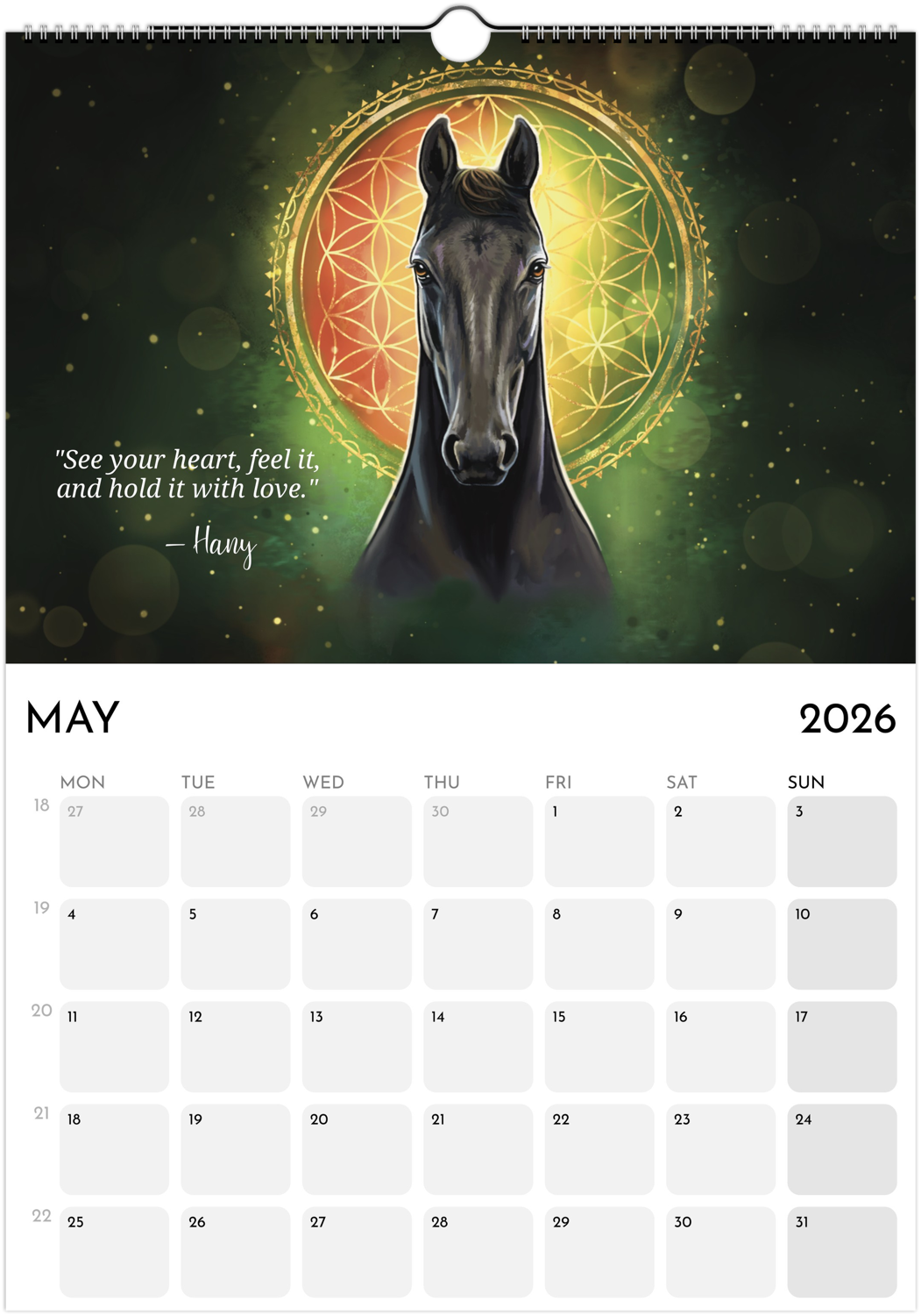 Calender A3, Messages from the horses